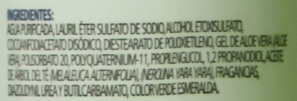 Ingredientes del Shampoo Antipiox